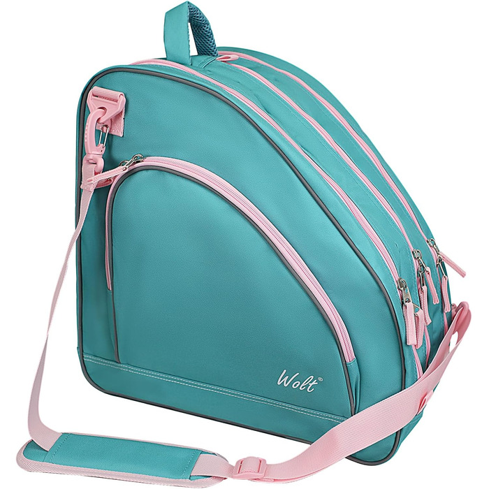 Сумка для ковзанів Wolt | Сумка для роликів та інлайнів. Стильна, регульована через плече, м'ятно-зелена