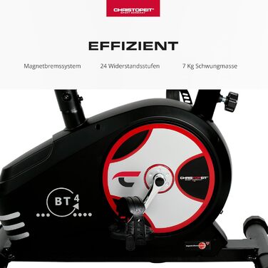Велотренажер Christopeit Sport BT, 24 рівні, магнітний, до 120 кг, LCD-дисплей