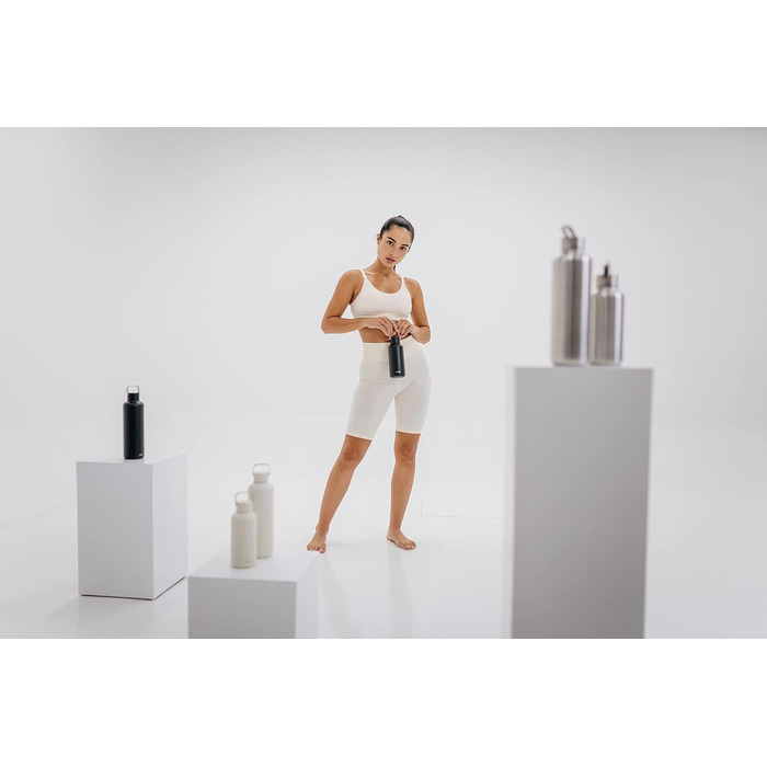 Пляшка для води EQUA Timeless, нержавіюча сталь, 1000 мл, BPA-free, герметична, довговічна, універсальна, біла, велика