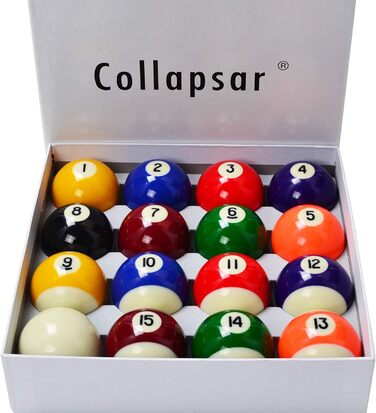 Більярдні кулі Collapsar Deluxe 5,4 см, мармуровий стиль, комплект 16 куль, сучасний дизайн
