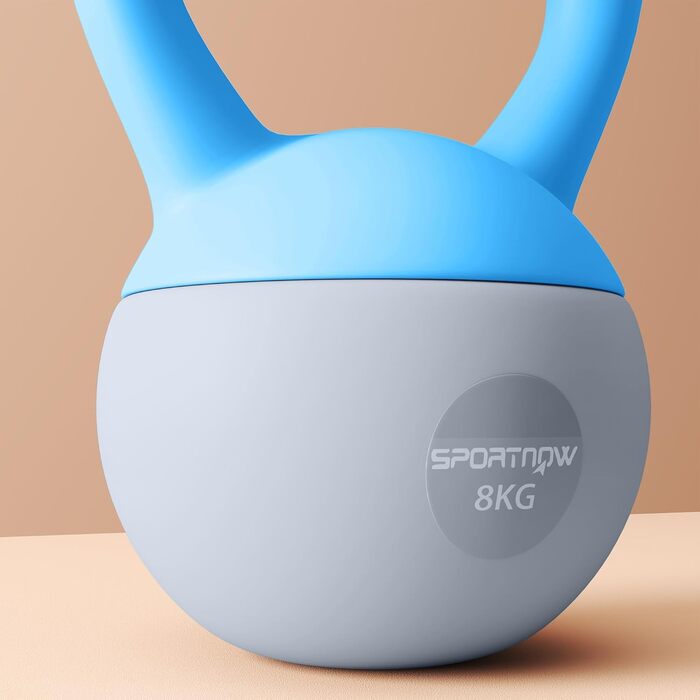 Гантель SPORTNOW Soft Kettlebell 8 кг з нековзким ручним захопленням для дому, фітнесу та силових тренувань