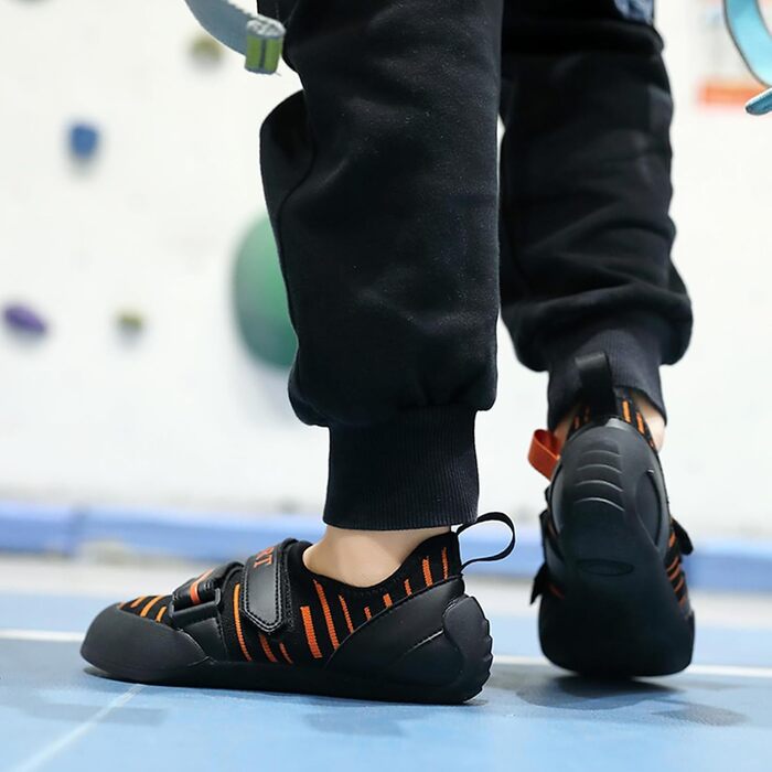 Жіночі скелелазні туфлі низького об'єму для фітнесу та спорту, професійні для боулдерингу (38 EU, Чорний Оранжевий)