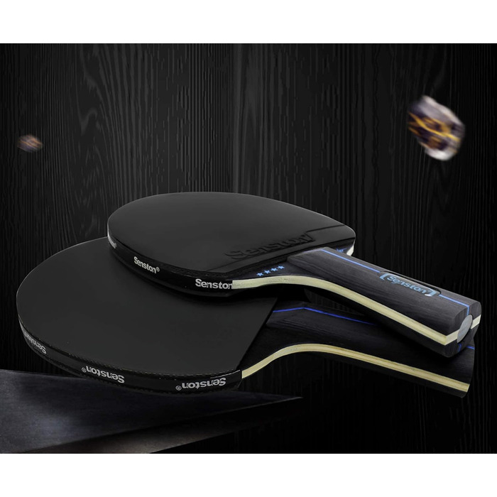 Набір тенісних столів Senston: 2 ракетки та 3 м'ячі, для 2 гравців, чорний колір