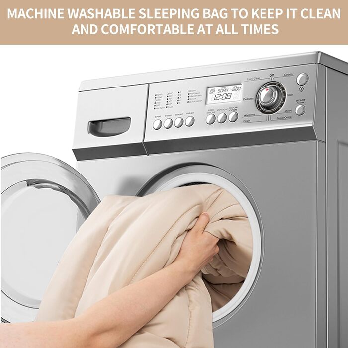 Спальний мішок Naturehike для дорослих та дітей: водонепроникний, легкий, 3-4 сезони, 190 x 75 см, кремовий