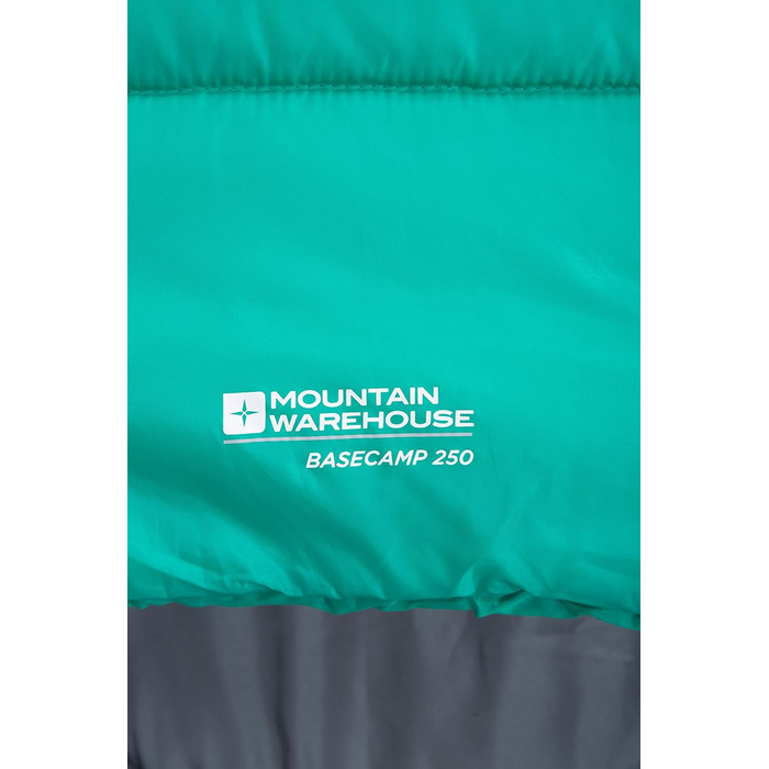 Спальний мішок Mountain Warehouse Basecamp 250 - для дорослих та дітей, блакитно-зелений