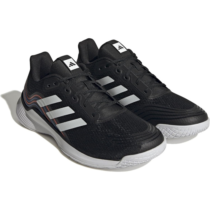 Волейбольне взуття Adidas Novaflight для чоловіків (41 1/3 EU, чорний/білий/червоний)