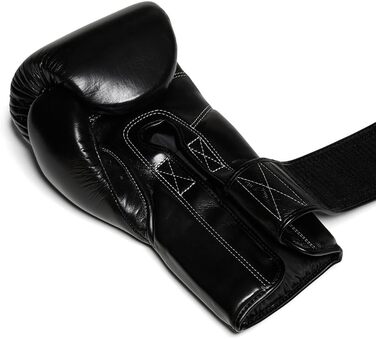 Боксерські рукавички Flow Challenge з натуральної шкіри для спарингу та тренувань, Муай Тай, кікбоксинг, ММА, бойові мистецтва, чоловічі та жіночі, чорні, 12 oz