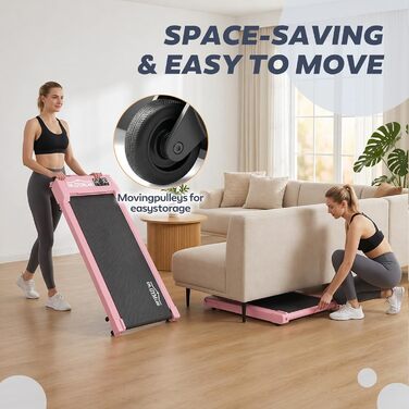 Бігова доріжка Walking Pad для дому з тихим двигуном, LED-дисплеєм та компактним дизайном для ходьби та бігу, посилена конструкція
