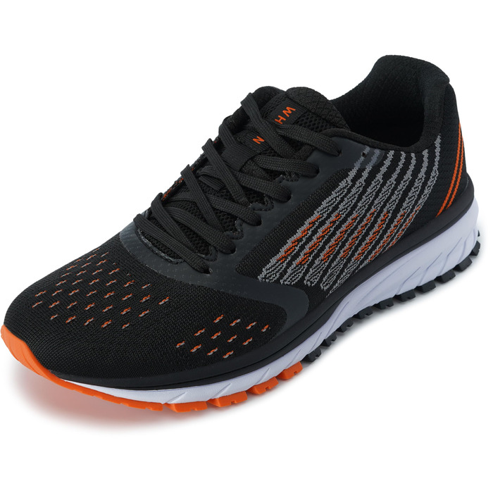 Кросівки для бігу Whitin для чоловіків та жінок, спортивні кросівки унісекс, зручні кросівки для вулиці та ходьби, розмір 36-47 (47 EU, чорний/оранжевий)