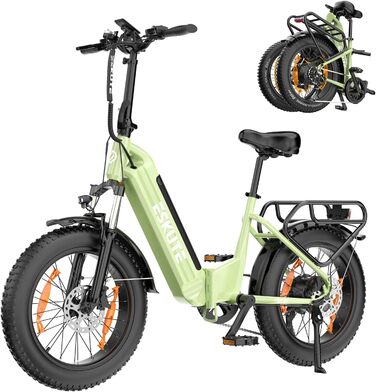 Електровелосипед ESKUTE Star, складаний, 20 дюймів, Fat Tire, 36V 25Ah, до 120 км, алюмінієвий, 7 швидкостей, для чоловіків і жінок, MTB, для пляжу та снігу