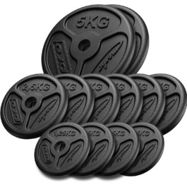 Комплект гантельних дисків Marbo Sport Slim Guss 30/31 мм, 30/50/60 кг, чавунні, виготовлено в ЄС