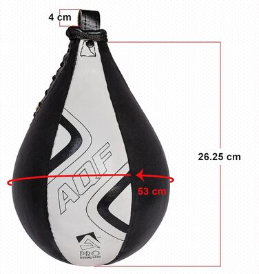 Набір для боксу AQF: боксерський мішок, перчатки, захист, чорний та білий, Pro