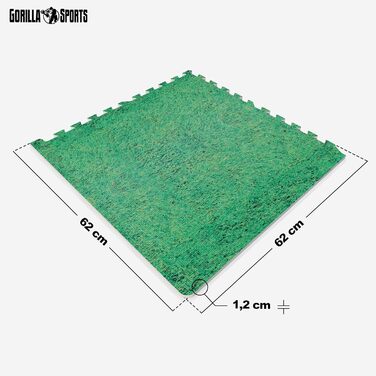 GORILLA SPORTS захисні EVA килимки 60x60x1,2 см, набір 6 шт, антиковзкі, для фітнесу, підлоги, тренажерного залу, басейну