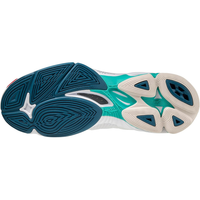 Волейбольне взуття Mizuno Wave Lightning Z7 Mid - унісекс, біло-блакитне, 50 EU