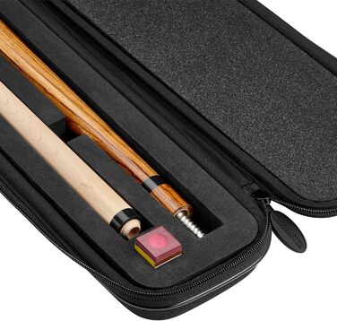 Чохол для більярдного кия Casemaster Parallax з поліестеру 600D Oxford, м'яка підкладка, для 2-дільного кия (чорний)