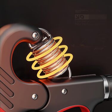 Регульований тренажер для кисті та передпліччя з лічильником навантаження 5-100 кг, механічний тренажер для сили, реабілітації, скелелазіння, фітнесу та зняття стресу (червоний)