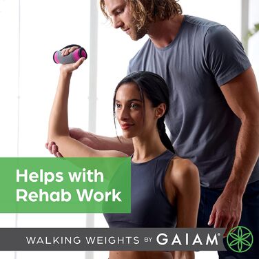 М'яка гантеля Gaiam з ремінцем для жінок і чоловіків, 1 шт, лаймова, для фітнесу та ходьби