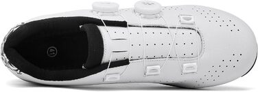 Велотуфлі Lock-Free для шосе та MTB: дихаюча внутрішня підкладка, система шнурівки, білі, 40 EU