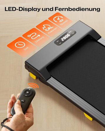 Бігова доріжка Walking Pad з шеститочковою амортизацією, тиха для дому та офісу, 2,5 кінських сили