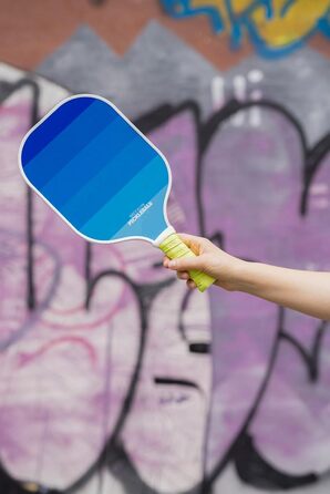 Паддл для піклболу Brooklyn Pickleball Co. | Вуглецеве волокно | Вулик | Нековзний руків'я з наповнювачем | Одиночний | Білий з блакитним градієнтом