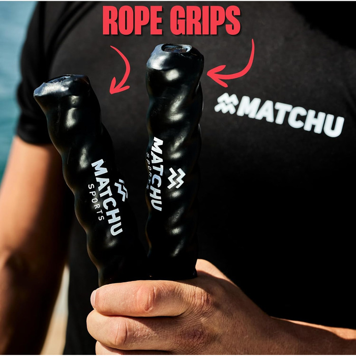 Битва-канат MATCHU - 9м, 38 мм, 8 кг - з екологічного поліестеру - для HIIT, кардіо та силових тренувань