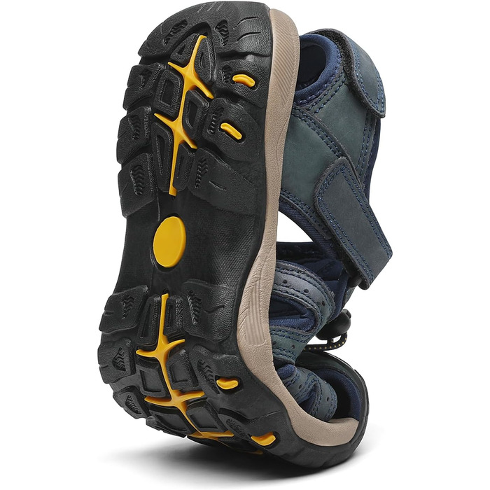 Чоловічі сандалі FLARUT для туризму та відпочинку на природі, шкіряні трекінгові сандалі, сині (47 EU)