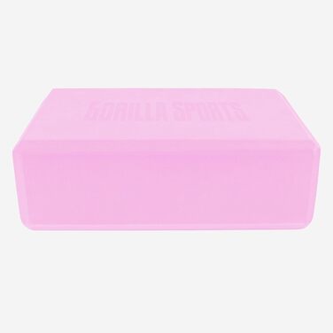 Блок для йоги та пілатеса GORILLA SPORTS з EVA-піни, протиковзкий, 23.5 x 15 x 8 см, рожевий