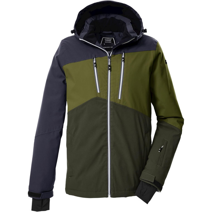 Killtec чоловіча лижна куртка з капюшоном та снігозахистом, водонепроникна, вітронепроникна, дихаюча (XXL, 00788-moos)