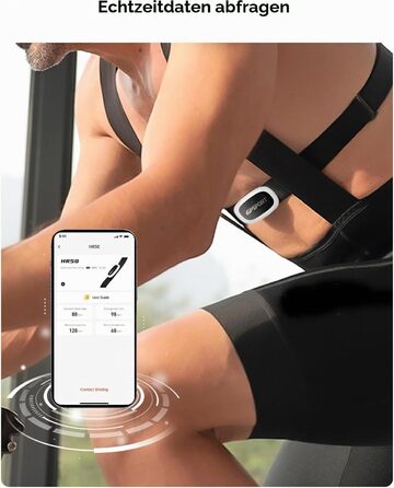 Пульсометр iGPSPORT HR40 Bluetooth ANT+ з нагрудним датчиком для бігу, велоспорту, фітнесу, сумісний з Garmin, Polar, Wahoo (Чорний)