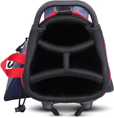 Сумка для гольфу Big Max Dri Lite Seven 2024 - водонепроникна, трикамерна (білий-темно-синій-червоний)