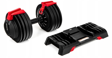 Регульовані гумовані гантелі Sapphire, 1 x 24 кг