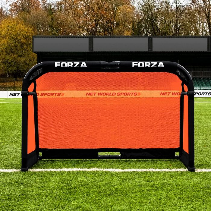 Складані алюмінієві футбольні ворота FORZA 1,5x0,9 м з сумкою, помаранчеві