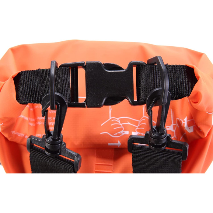 Водонепроникний мішок Cressi Dry Bag для дайвінгу, плавання, риболовлі, водних видів спорту та кемпінгу, оранжевий, 10 л