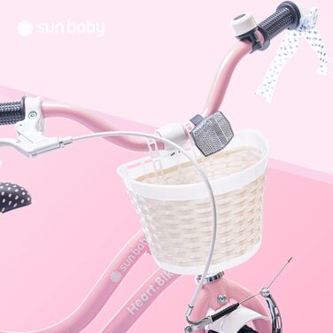 Дитячий велосипед Sun Baby Heart Bike для дівчаток 12/14/16 дюймів, знімна штанга, для дітей 2-6 років