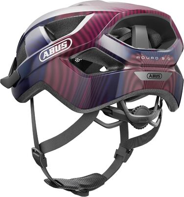 ABUS Stadthelm Aduro 3.0 – спортивний шолом для міста та туризму, розмір L (58-62 см), фіолетовий, стильний дизайн, для їзди на велосипеді та верхової їзди