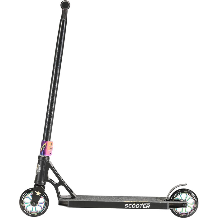 Трюковий самокат STAR SCOOTER Pro Sport 120мм для дітей від 7 років і дорослих, алюмінієвий, чорний/хром, напівпрофесійний