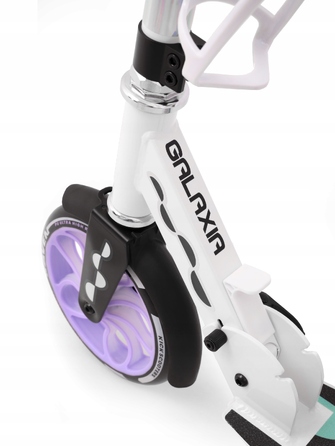Самокат RAVEN Galaxia Holo 200мм з кошиком, дзвінком та LED-колесами