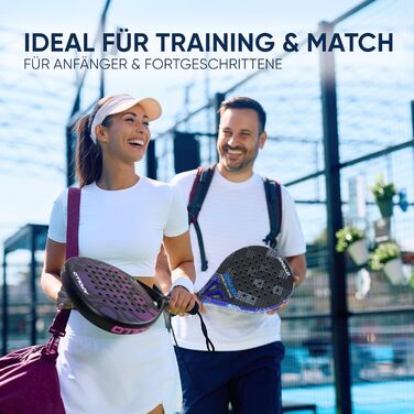 Ракетка для падел Apollo Padelschläger 12K Carbon (унісекс, для початківців та професіоналів, м'ятний колір)