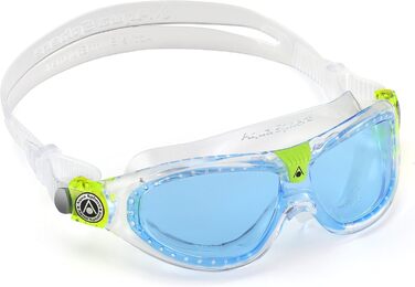 Дитяча плавальна маска Aquasphere Seal Kid 2, прозора з блакитними лінзами, універсальний розмір