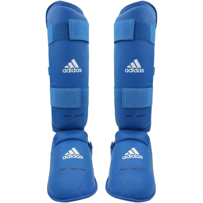 Захист гомілки та стопи Adidas WKF для карате, знімна устілка, XL, синій