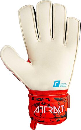 Воротарські рукавички Reusch Attrakt Finger Support для дорослих, червоно-сині, розмір 10, з хорошим зчепленням та зовнішнім швом