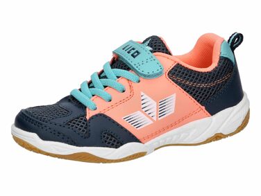 Дитячі спортивні кросівки для залу Lico Unisex (розмір 31 EU, колір: темно-синій/лососевий/бірюзовий)