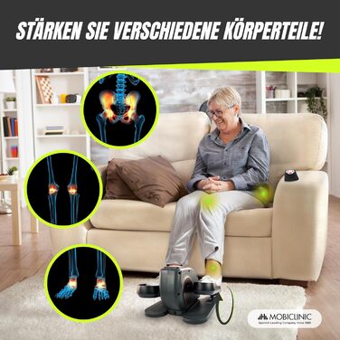 Велотренажер Mobiclinic Mini Bike Veleta з LCD-дисплеєм та регульованим опором, 10 швидкостей, 3 програми, для літніх людей