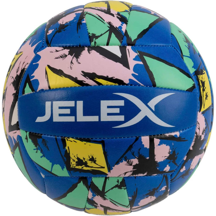JELEX Волейбольний м'яч для пляжного волейболу, розмір 5, для гри в приміщенні та на вулиці, підходить для початківців, професіоналів, молоді та дорослих, тренувальний м'яч, зелений (блакитний)