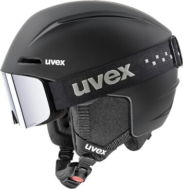 Дитячий лижний шолом і маска Uvex S56s317, 54-58 см, чорний матовий