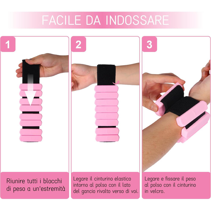 Набір манжет для фітнесу Esshogo 1 кг (2 шт.) - вантажні браслети для рук та ніг, для пілатесу та ходьби