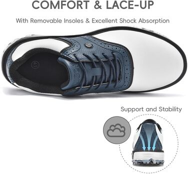 Гольф-взуття чоловіче ULTIANT, водонепроникне, без шипів, класичне, зручне, синього кольору, 46 EU