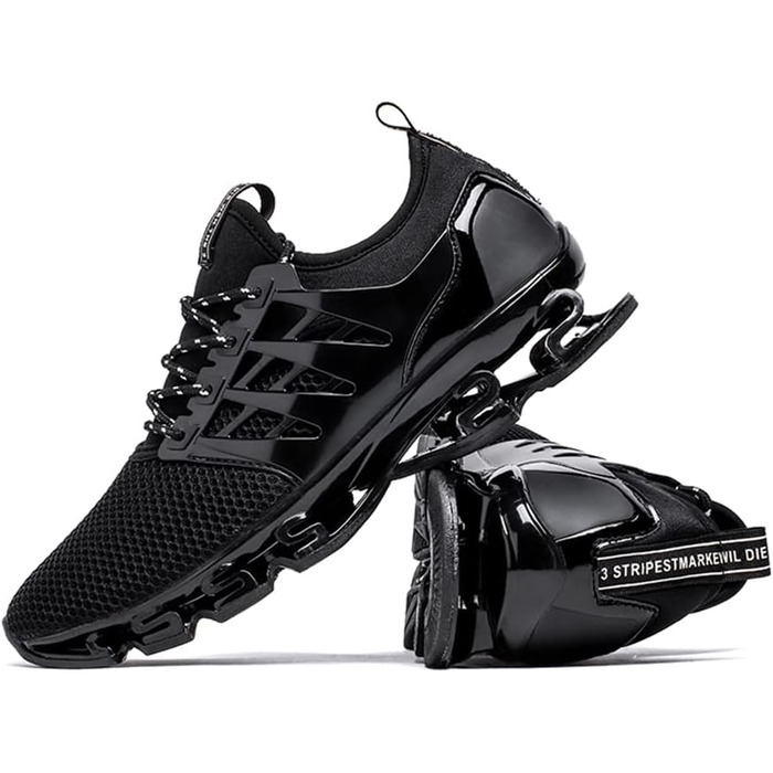 Чоловічі кросівки TSIODFO для спорту, бігу, тенісу та ходьби, чорного кольору, розмір 41.5 EU