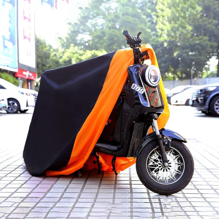 Водонепроникний чохол для мотоцикла LIHAO, зимовий, 245x105x125 см, оранжевий