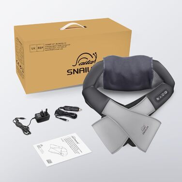 Масажер для шиї та плечей Snailax з підігрівом, 4D розминання, подарунок на День матері, масажна подушка для спини, шиї, плечей і ніг, подарунок для жінок і чоловіків